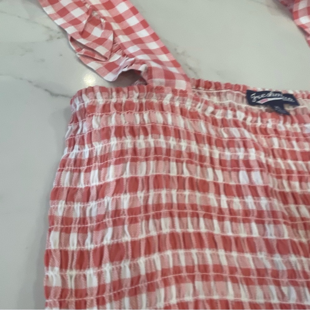 Women’s Light Red & White Gingham Top - Picture 8 of 12
